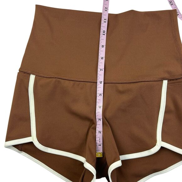 NEW Free People Movement Island Time Active Shorts Brown Size Small Retro 70s - Picture 10 of 11